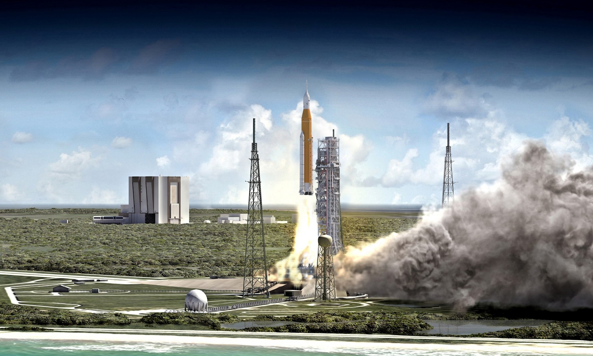 Foguete que vai levar astronautas de volta à Lua está perto do teste final