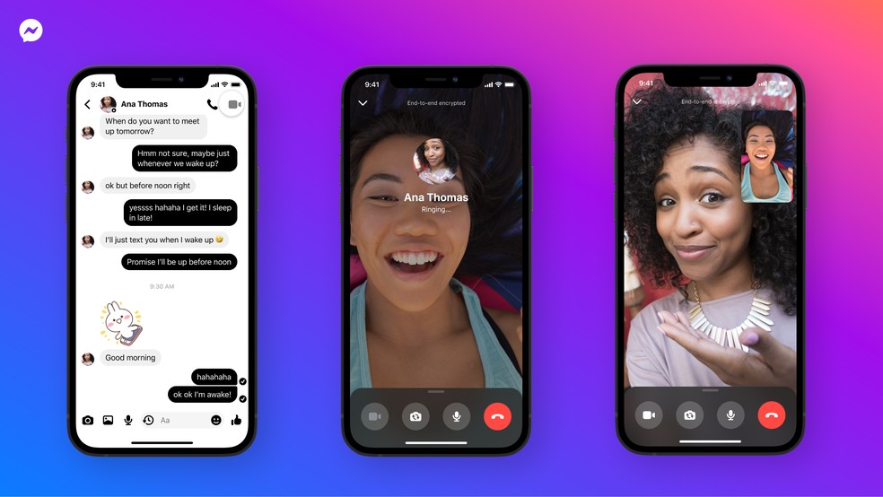chamada voz e video messenger